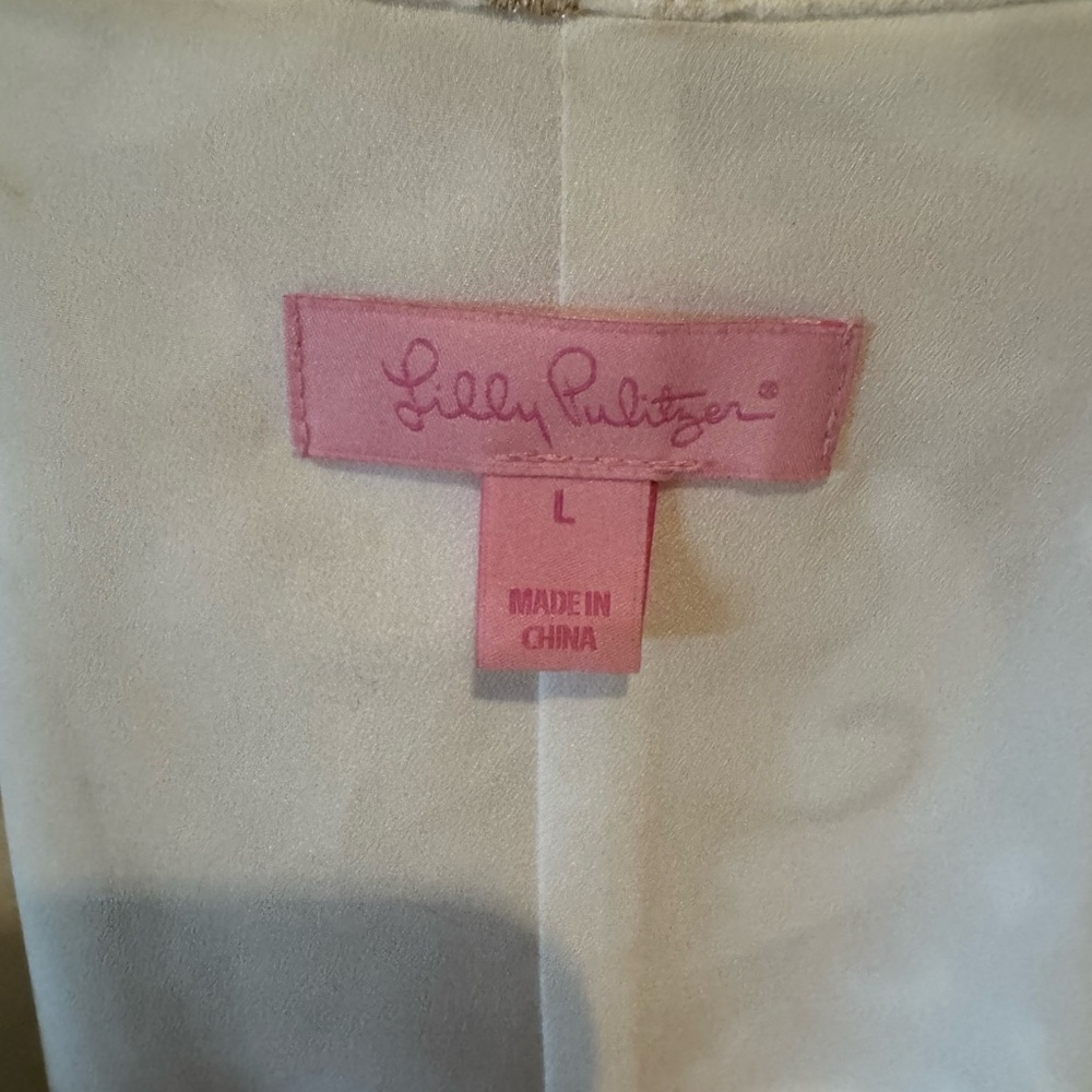 Lilly Pulitzer White and Gold dress - Picture 2 of 4